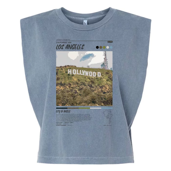 Los Angeles Infographic Garment-Dyed Women's Muscle Tee