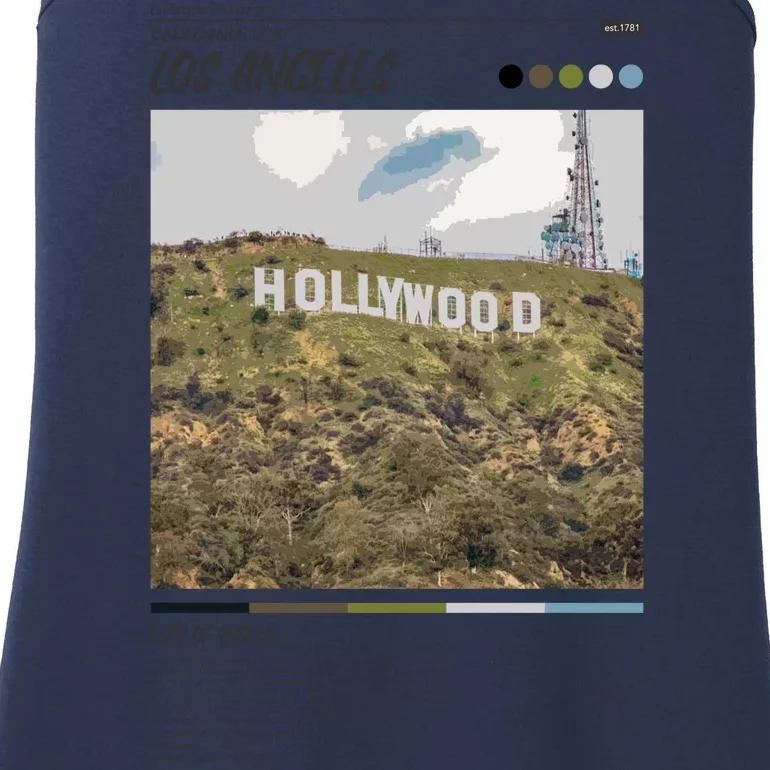 Los Angeles Infographic Ladies Essential Tank