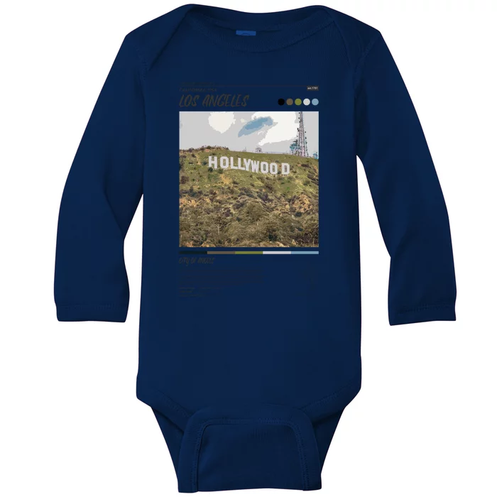 Los Angeles Infographic Baby Long Sleeve Bodysuit