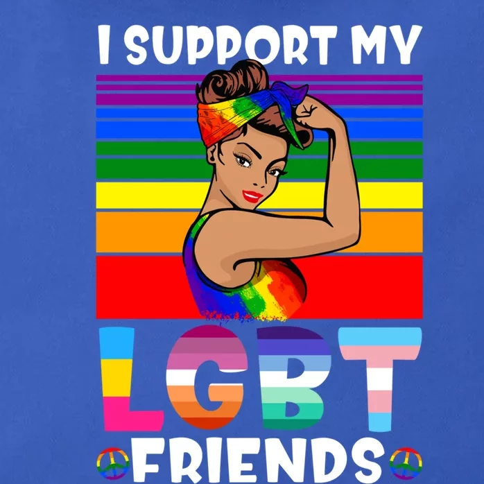 Lgbt Awareness I Support My Lgbt Friends Lgbtq Gay Lesbian Gift Zip Tote Bag