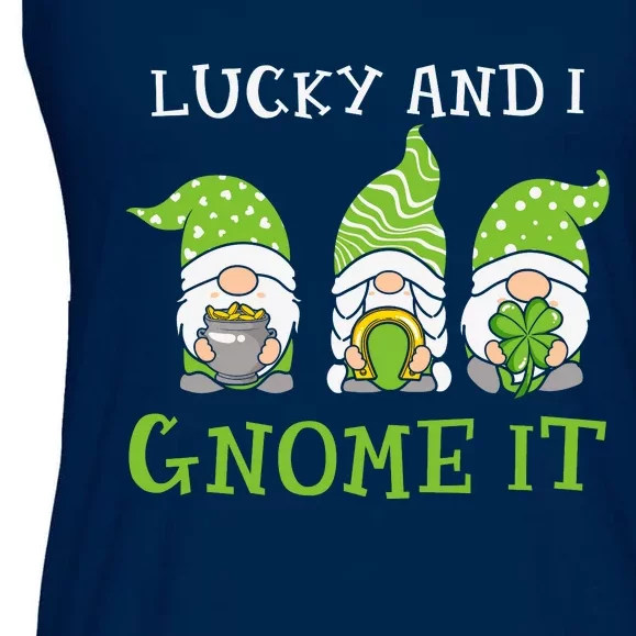 Lucky And I Gnome It St Patricks Day Ladies Essential Flowy Tank