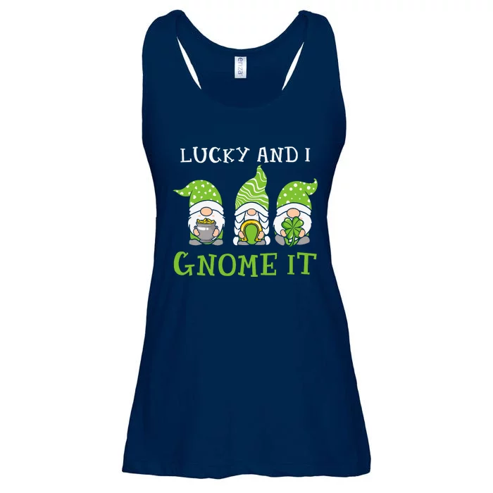 Lucky And I Gnome It St Patricks Day Ladies Essential Flowy Tank