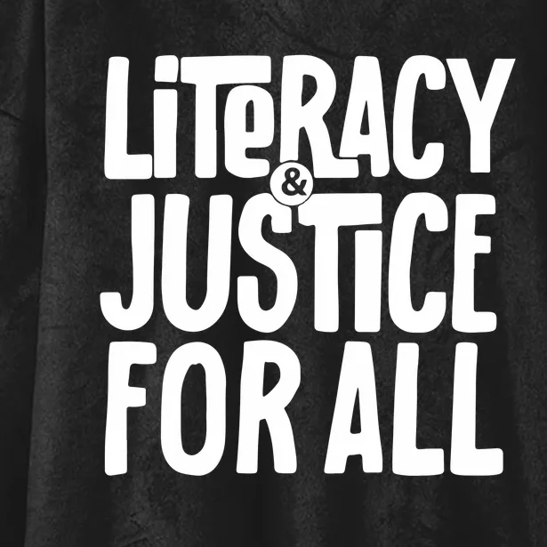 Literacy And Justice Reading Book Club Hooded Wearable Blanket