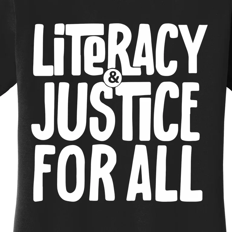 Literacy And Justice Reading Book Club Women's T-Shirt