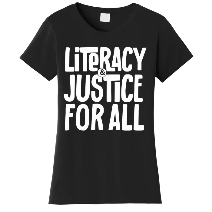 Literacy And Justice Reading Book Club Women's T-Shirt