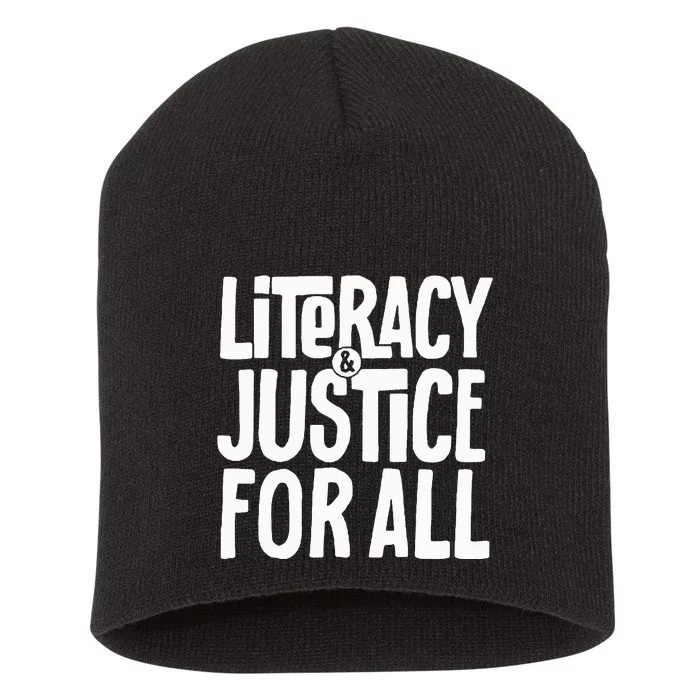 Literacy And Justice All Short Acrylic Beanie