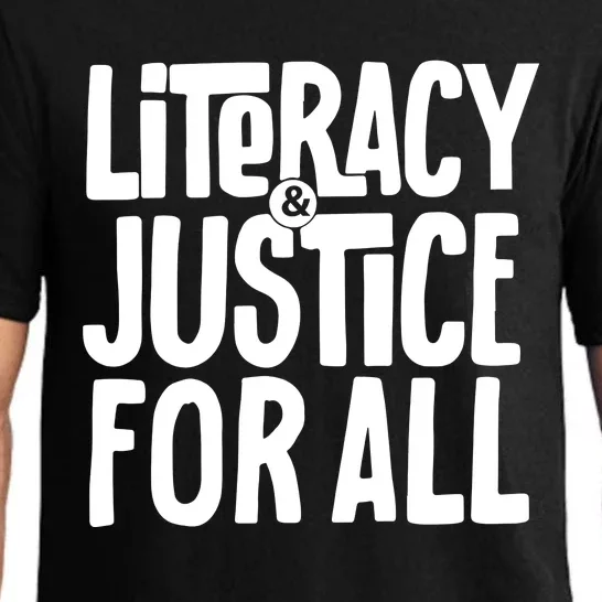 Literacy And Justice For All Literacy Education Pajama Set