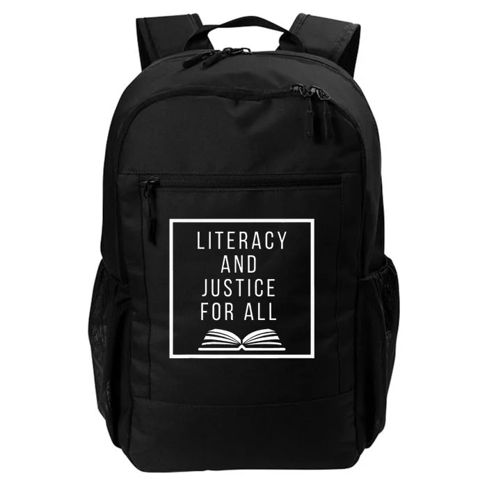 Literacy And Justice For All Literacy Teacher Reading Daily Commute Backpack