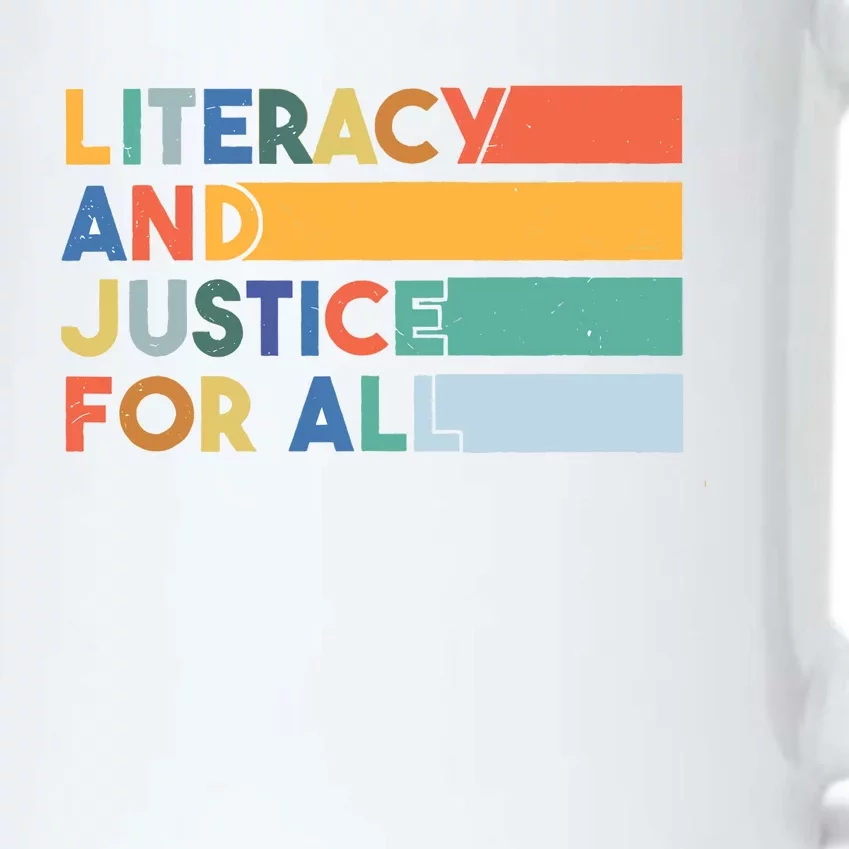 Literacy And Justice For All Reading Literacy Education Black Color Changing Mug