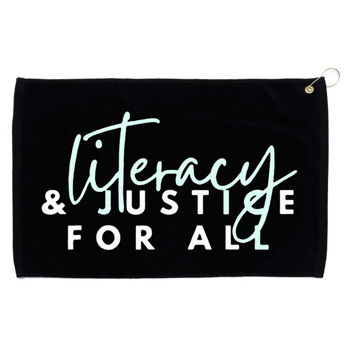 Literacy And Justice For All Grommeted Golf Towel