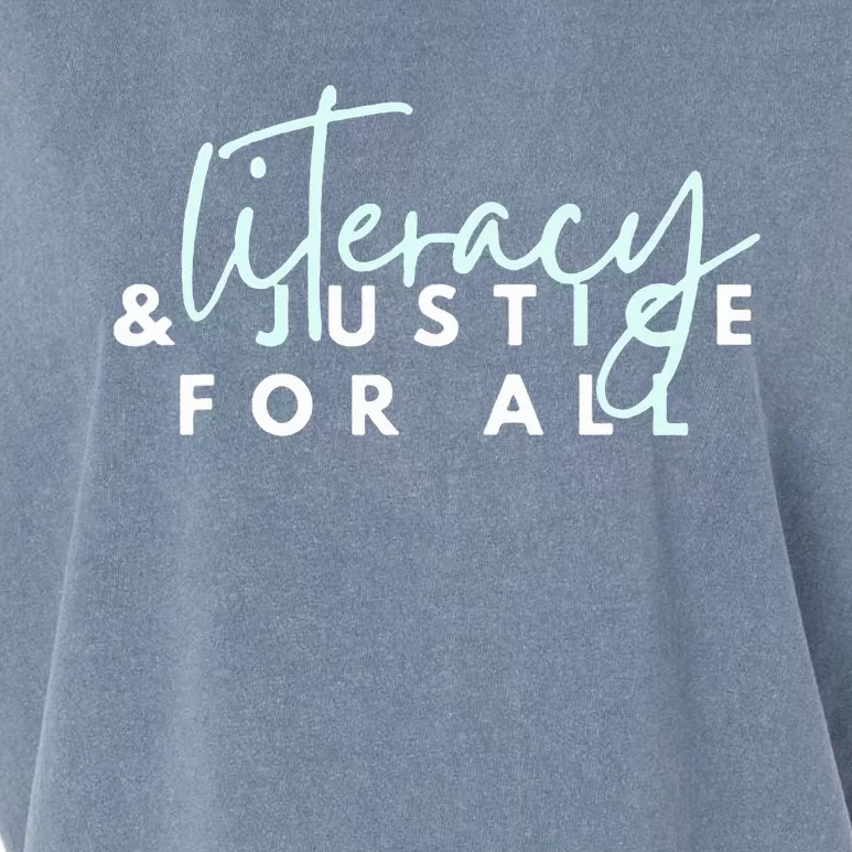 Literacy And Justice For All Garment-Dyed Women's Muscle Tee