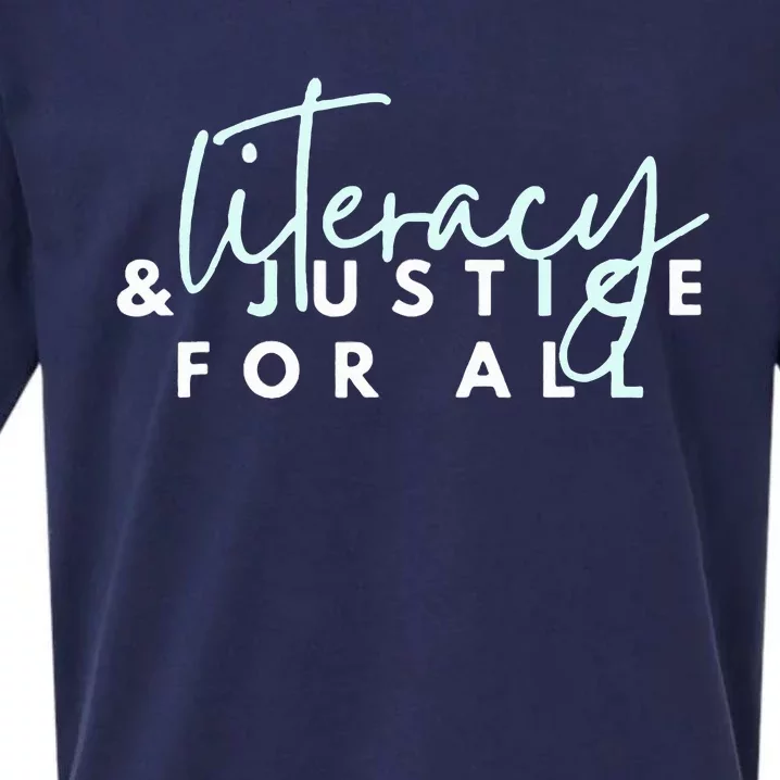 Literacy And Justice For All Sueded Cloud Jersey T-Shirt