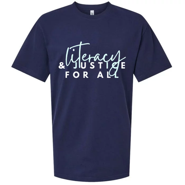 Literacy And Justice For All Sueded Cloud Jersey T-Shirt