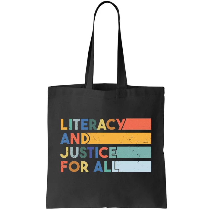 Literacy And Justice For All Protect Libraries Banned Books Tote Bag