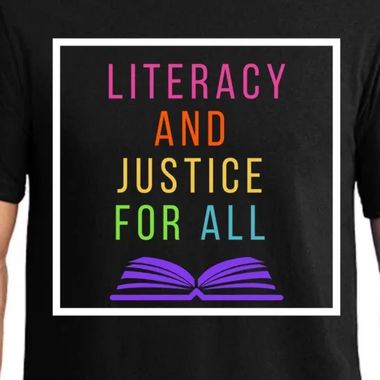 Literacy And Justice Ll Literacy Teacher Meaningful Gift Reading Cool Gift Pajama Set