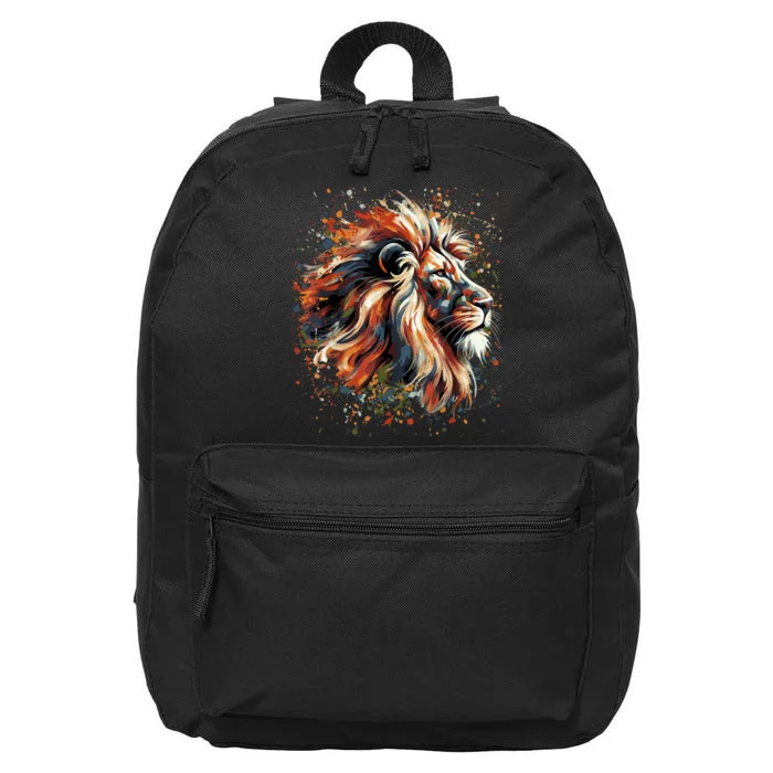 Lion Animal King Nature Graphic 16 in Basic Backpack