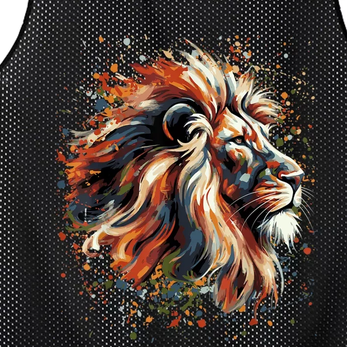 Lion Animal King Nature Graphic Mesh Reversible Basketball Jersey Tank