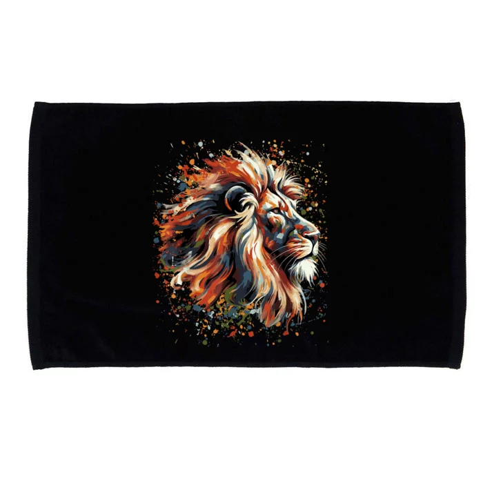 Lion Animal King Nature Graphic Microfiber Hand Towel