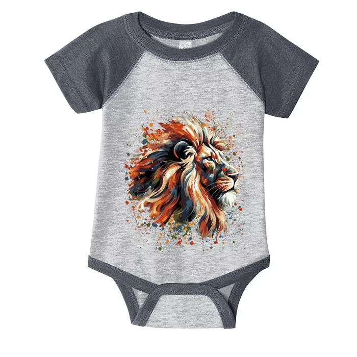 Lion Animal King Nature Graphic Infant Baby Jersey Bodysuit