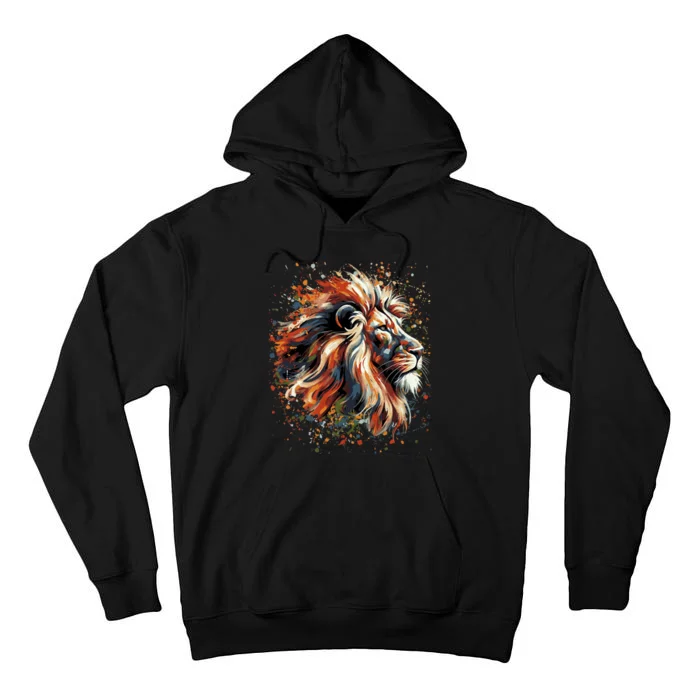 Lion Animal King Nature Graphic Women Trendy Tall Hoodie