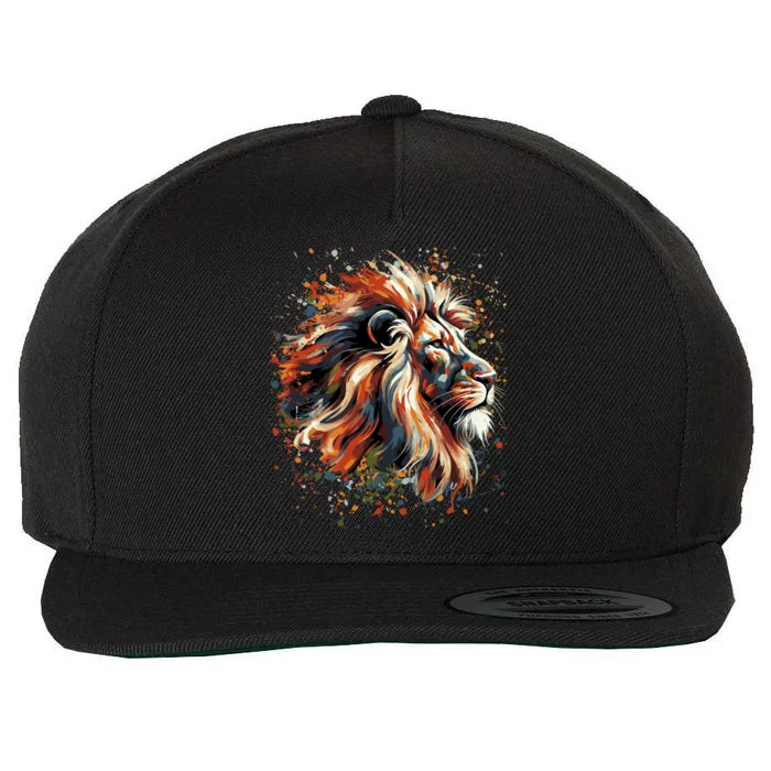 Lion Animal King Nature Graphic Women Trendy Wool Snapback Cap