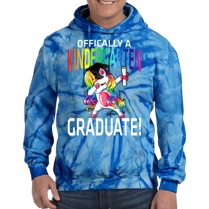 Ly A Kindergarten Graduate Unicorn Funny Gift Tie Dye Hoodie