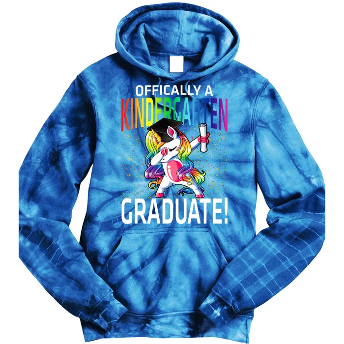 Ly A Kindergarten Graduate Unicorn Funny Gift Tie Dye Hoodie