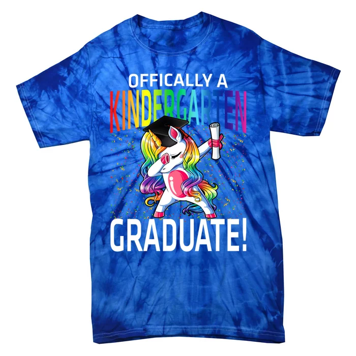 Ly A Kindergarten Graduate Unicorn Funny Gift Tie-Dye T-Shirt