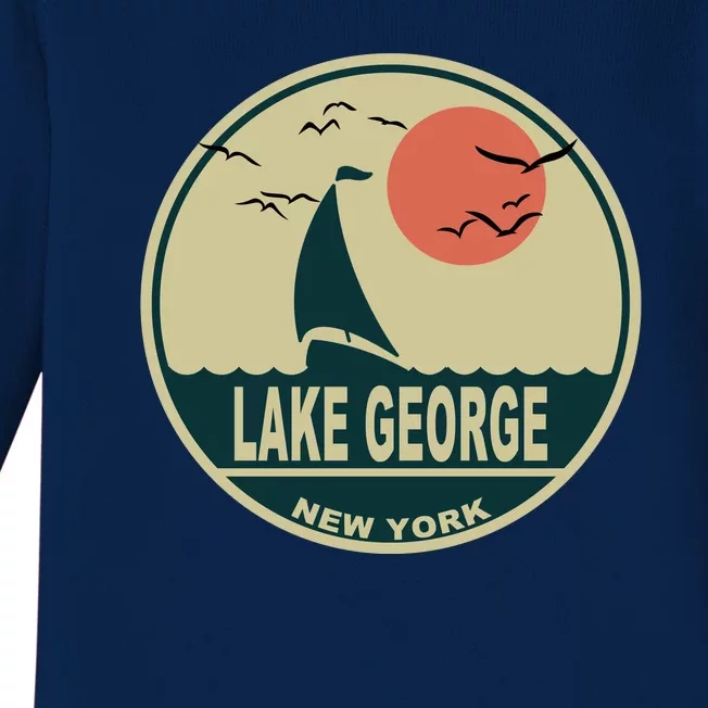 Lake George New York Baby Long Sleeve Bodysuit