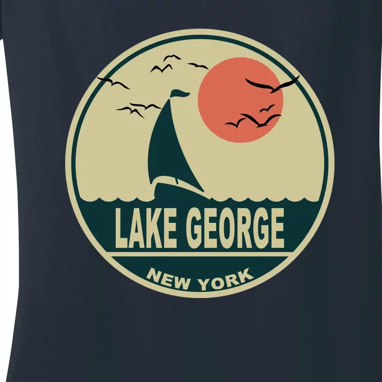 Lake George New York Women's V-Neck T-Shirt