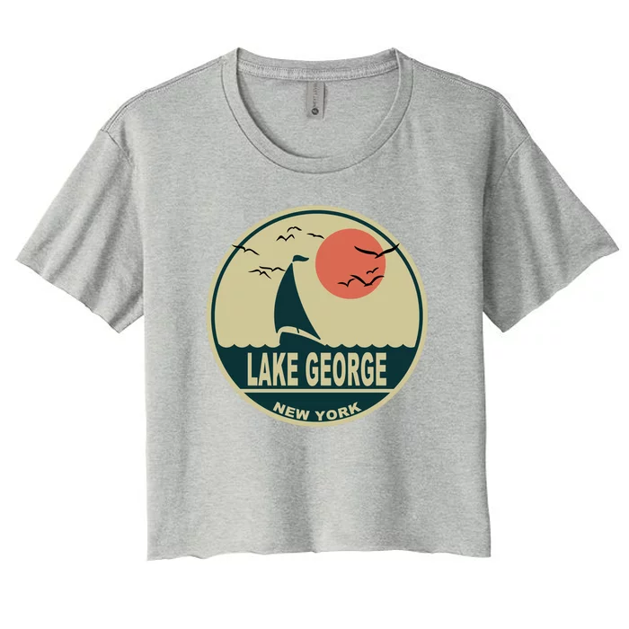 Lake George New York Women's Crop Top Tee