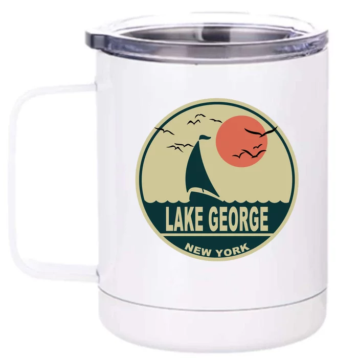 Lake George New York Front & Back 12oz Stainless Steel Tumbler Cup