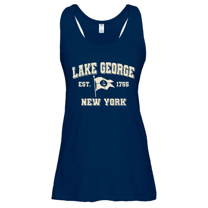 Lake George New York Est. 1755 Ladies Essential Flowy Tank