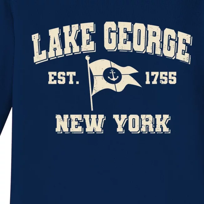 Lake George New York Est. 1755 Baby Long Sleeve Bodysuit