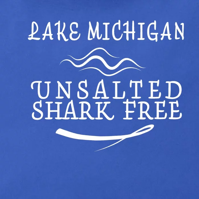 Lake Michigan Unsalted Shark Free Zip Tote Bag