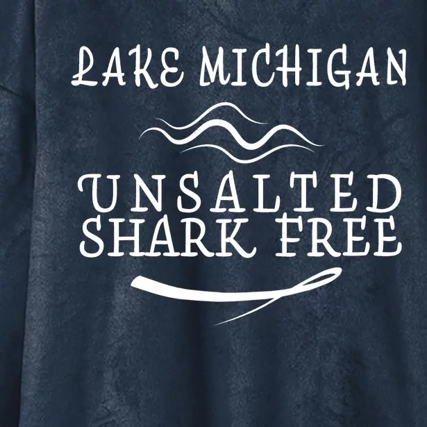 Lake Michigan Unsalted Shark Free Hooded Wearable Blanket