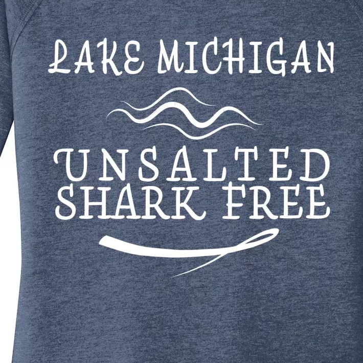 Lake Michigan Unsalted Shark Free Women's Perfect Tri Tunic Long Sleeve Shirt