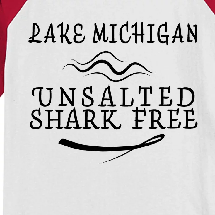 Lake Michigan Unsalted Shark Free Kids Colorblock Raglan Jersey