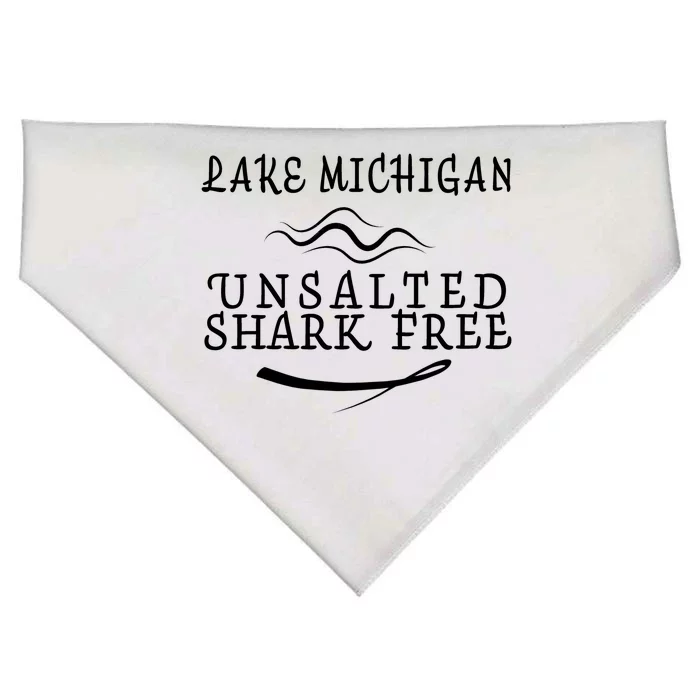 Lake Michigan Unsalted Shark Free USA-Made Doggie Bandana