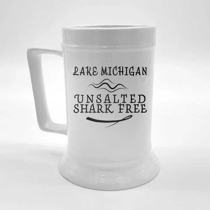 Lake Michigan Unsalted Shark Free Front & Back Beer Stein