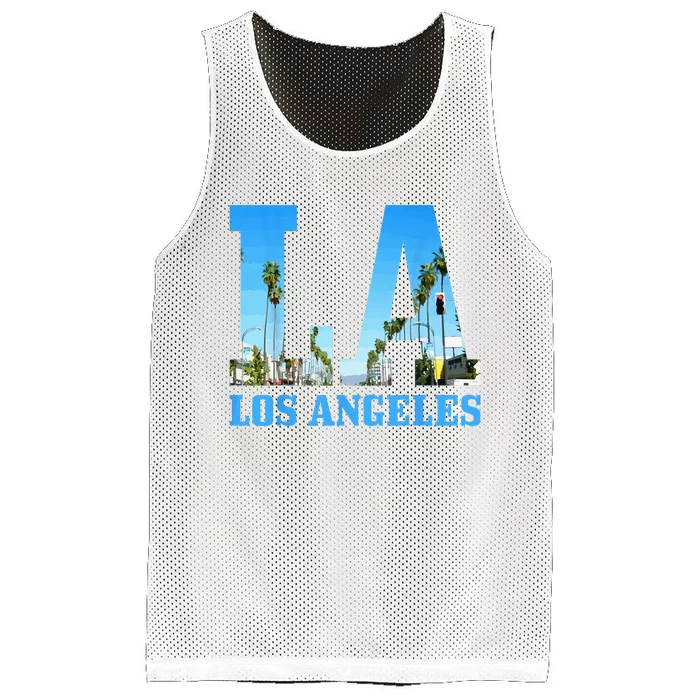 Los Angeles LA Vintage California LA Mesh Reversible Basketball Jersey Tank