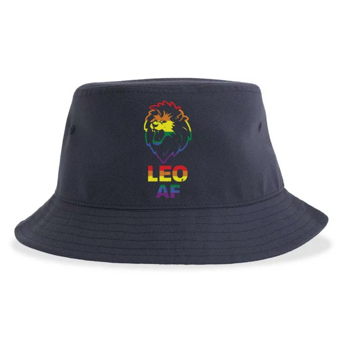 Leo AF Lion LGBT For August And July Birthday Gift Sustainable Bucket Hat