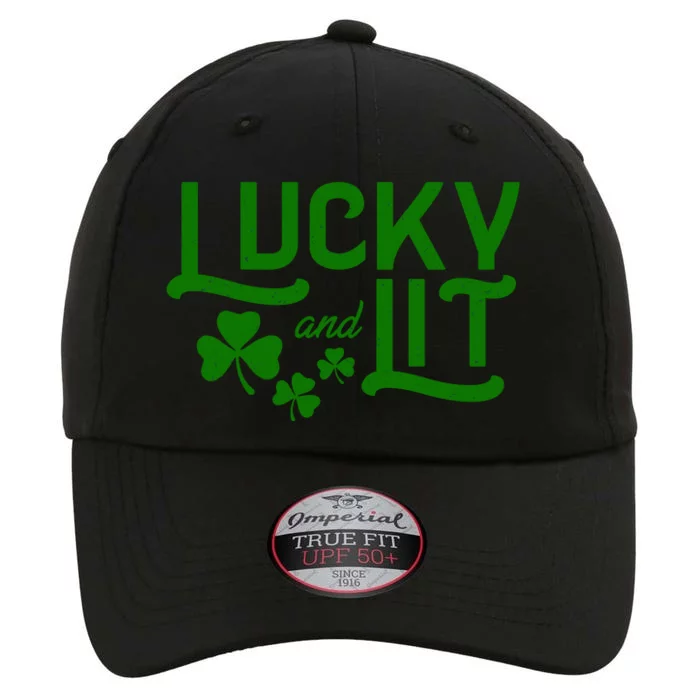 Lucky And Lit Funny St Paddy's Clover The Original Performance Cap