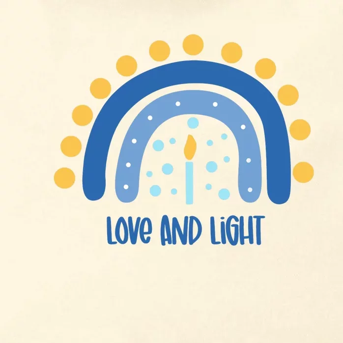 Love And Light Hanukkah Rainbow Jewish Holiday Wo Zip Tote Bag