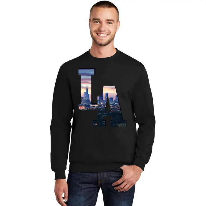 Los Angeles LA Skyline Vintage California LA Tall Sweatshirt