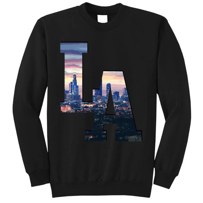 Los Angeles LA Skyline Vintage California LA Tall Sweatshirt