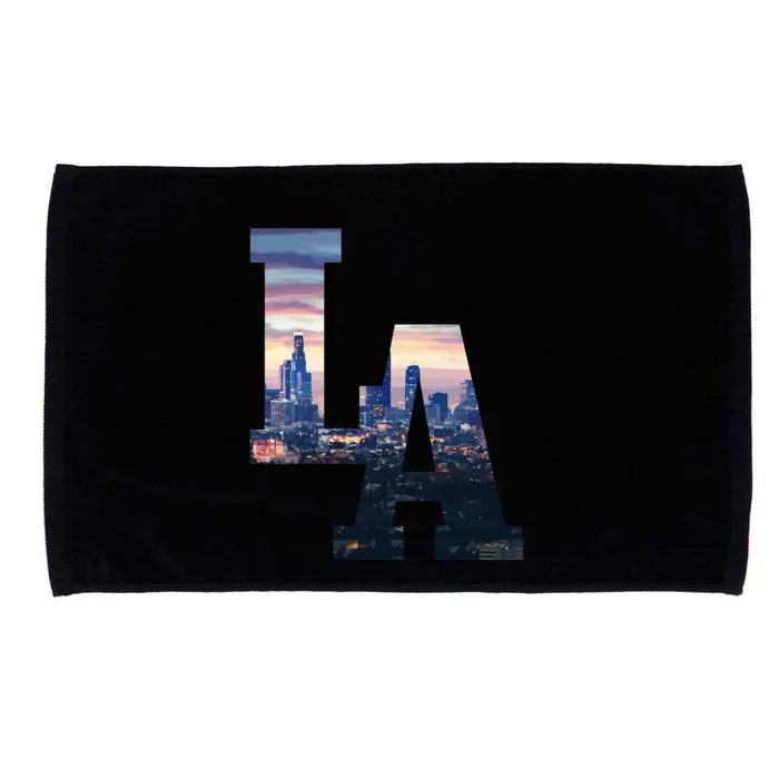 Los Angeles LA Skyline Vintage California LA Microfiber Hand Towel