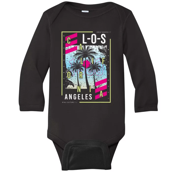 Los Angeles La California Baby Long Sleeve Bodysuit