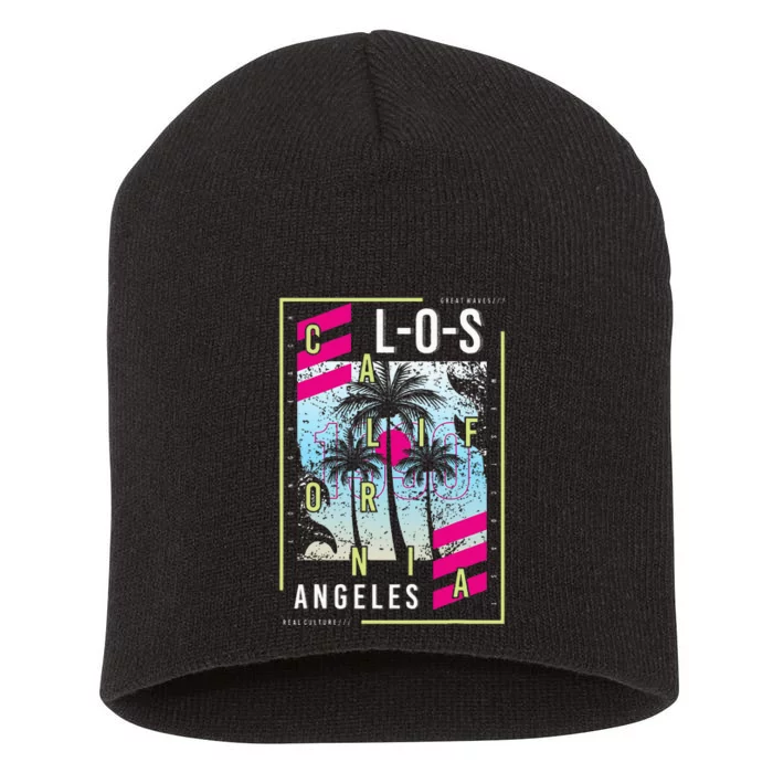 Los Angeles La California Short Acrylic Beanie