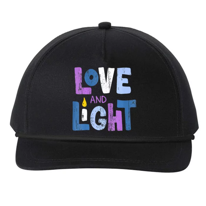 Love And Light Hanukkah Snapback Five-Panel Rope Hat